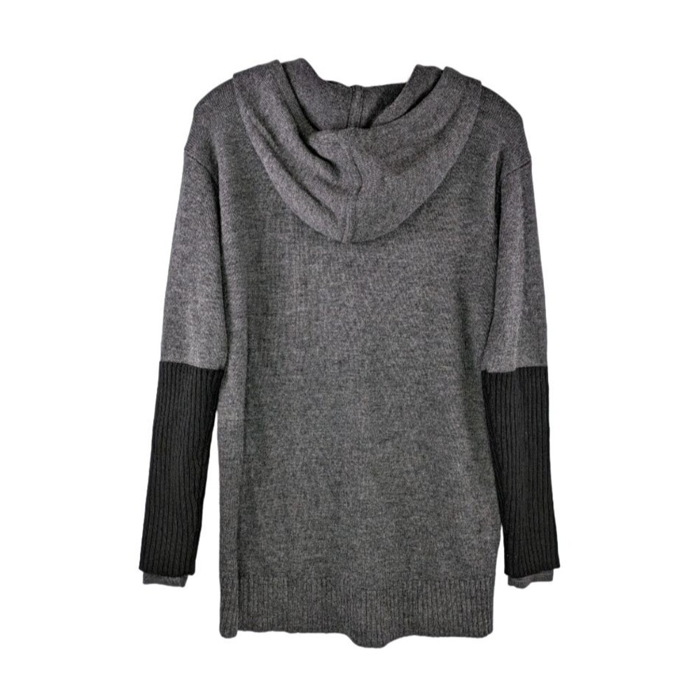 Athleta Nopa Sweater Womens XS Gray Merino Wool Hooded Pullover - Picture 4 of 9